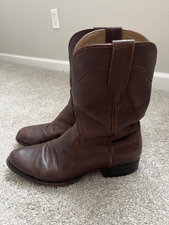 Tecovas Mens Brown Leather Roper Boots Round Toe 11.5